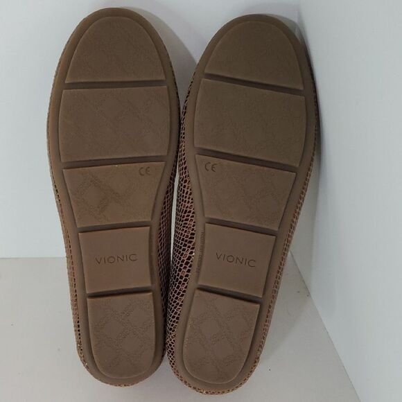 Vionic Women's Larrun Leather Snake Print Loafers Size 10 - Picture 6 of 6